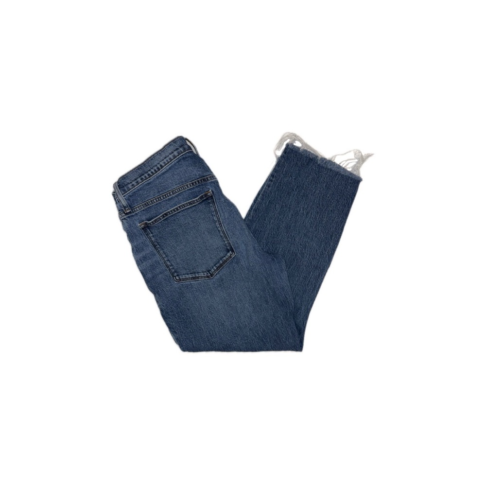 J.Crew Factory Slim Boyfriend Fray Ankle Jeans in Indigo Dark Wash - 30 Petite